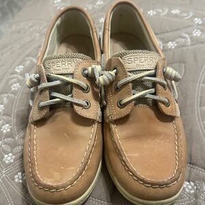 Sperry Light Brown Leather Boat Shoes